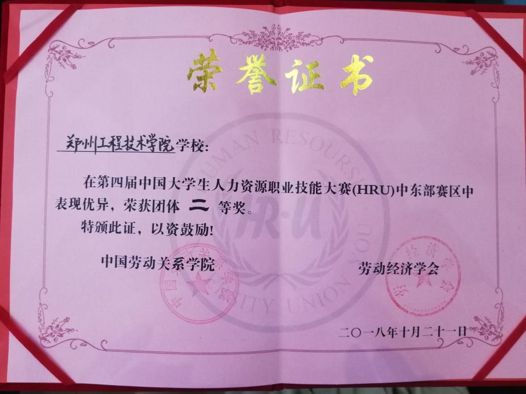 获奖证书